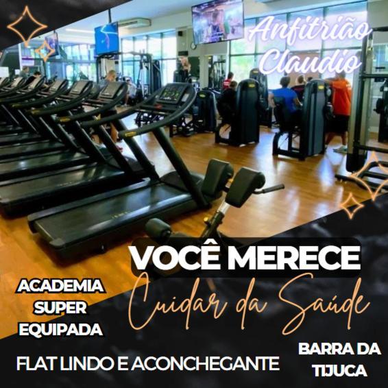 Barra Da Tijuca - 9 - Flat Premium Com Cozinha, Fogao Cooktop, Geladeira Grande, Smart Tv Grande, Lindo E Muitissimo Confortavel, Balsa Para A Praia Gratis E Estacionamento Gratuito Rio de Janeiro Luaran gambar