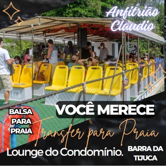 Barra Da Tijuca - 9 - Flat Premium Com Cozinha, Fogao Cooktop, Geladeira Grande, Smart Tv Grande, Lindo E Muitissimo Confortavel, Balsa Para A Praia Gratis E Estacionamento Gratuito Rio de Janeiro Luaran gambar